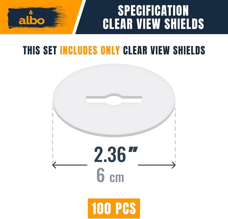 ALBO Tile Leveling System Protection Plates - 100 PCS - Clear Scratch - Resistant Shields for Professional Floor & Wall Installation Compatible with Self-Leveling Spacer Kits, Fits All Tile Sizes - Image 2